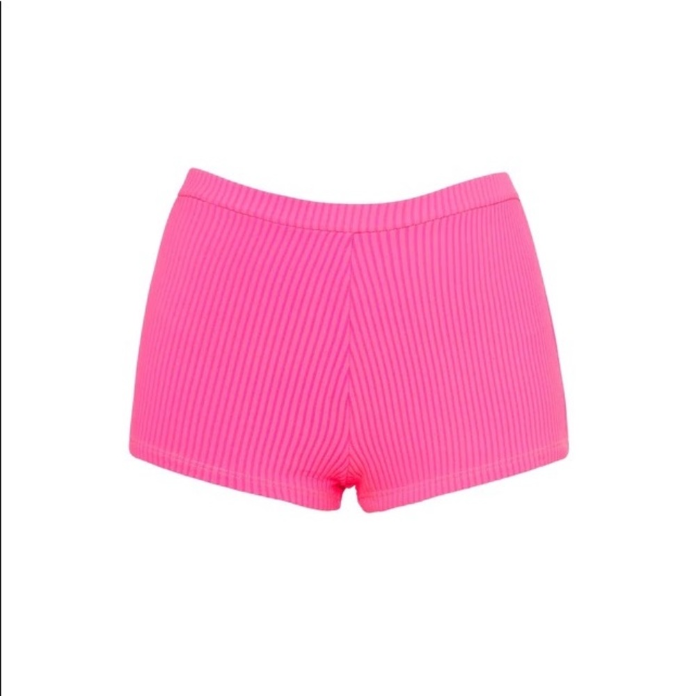 Hot Pink Ribbed Shorts